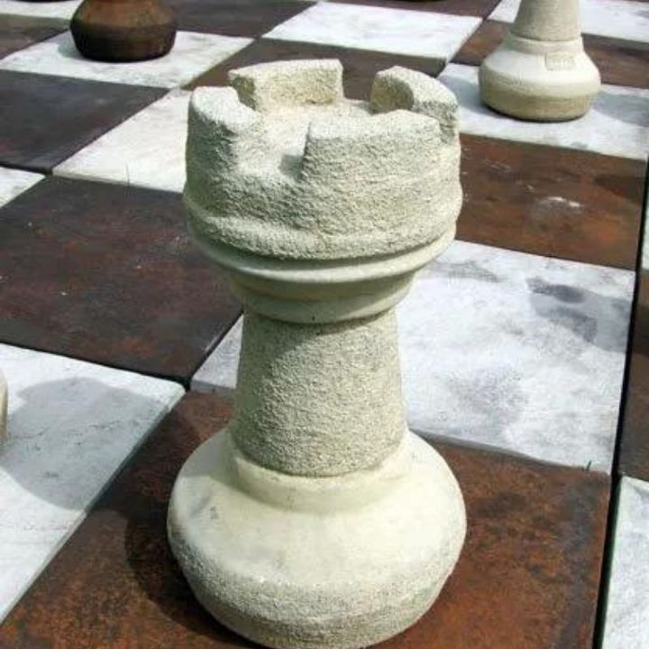 Lucas Stone Rook Chess Piece