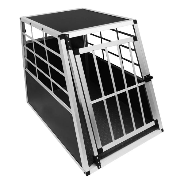 Car Pet Crate - Large Single Door - FREE Washable Rubber Mat