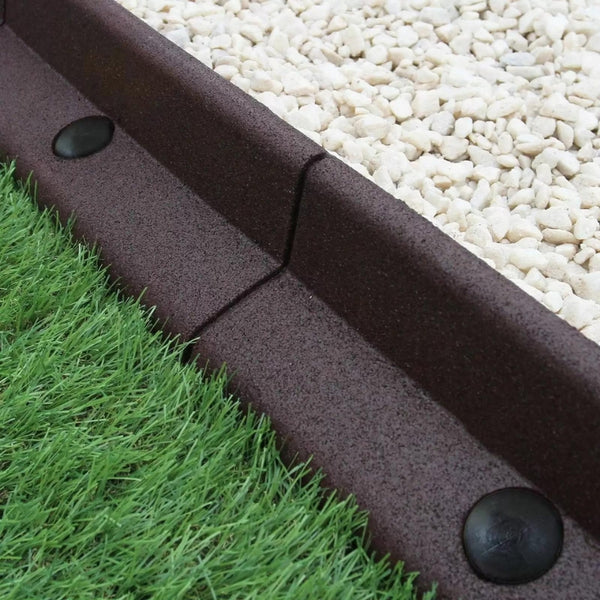 Brown Flexible Lawn Edging - Grass and Pathways Border 1.2m x 4