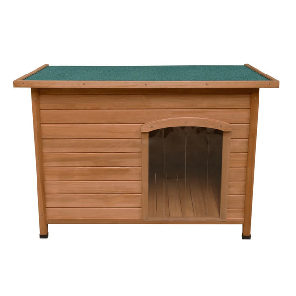 Wooden Dog Kennel - Large with Easy Access Door Flaps