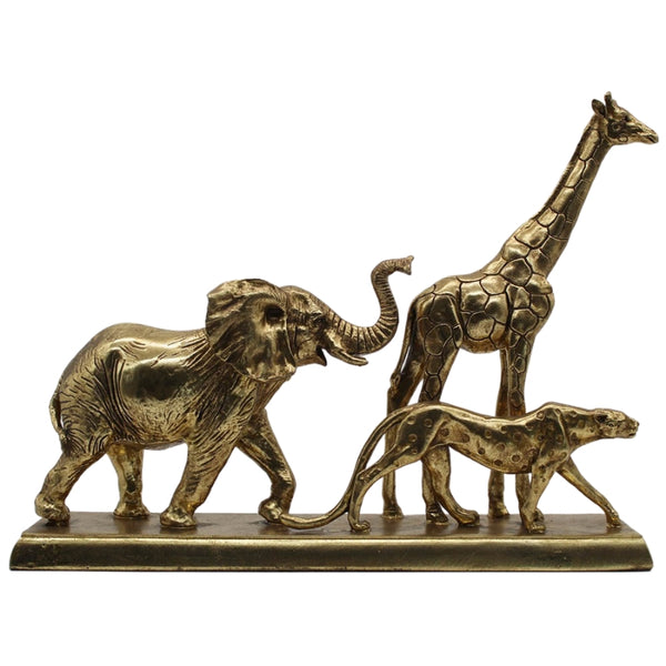 African Animal Statues - Gold