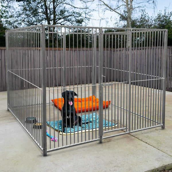 2m Dog Run Panel - 8cm Bar Spacing with FREE Wall Fixing Brackets