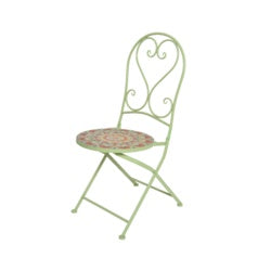 Kaemingk Bistro Iron Bari Chair 39cm Green/Col - 39cm