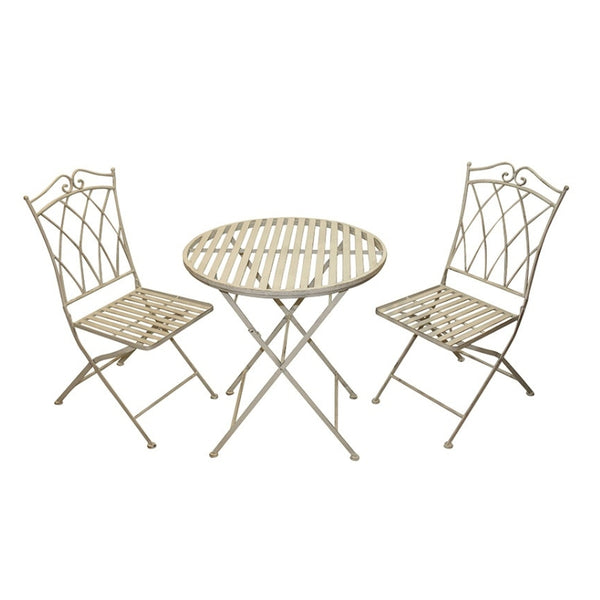 Pagoda Kew Bistro Set in  Chic Lattice Design