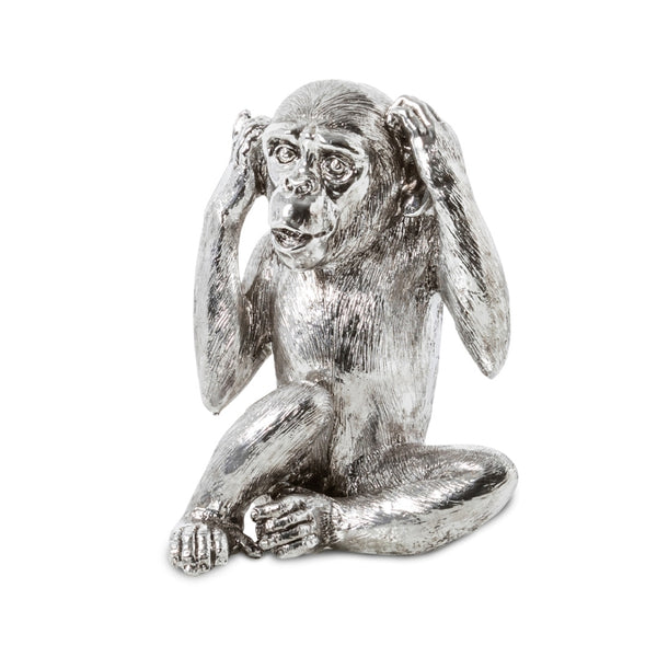 Electroplated Hear No Evil Monkey Ornament