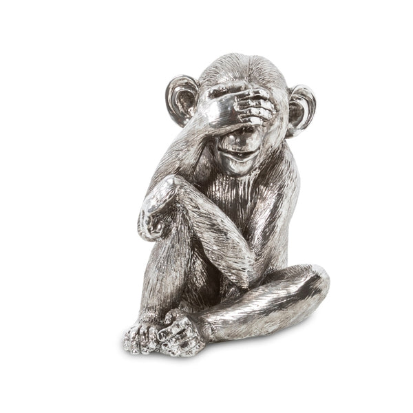 Electroplated See No Evil Monkey Ornament