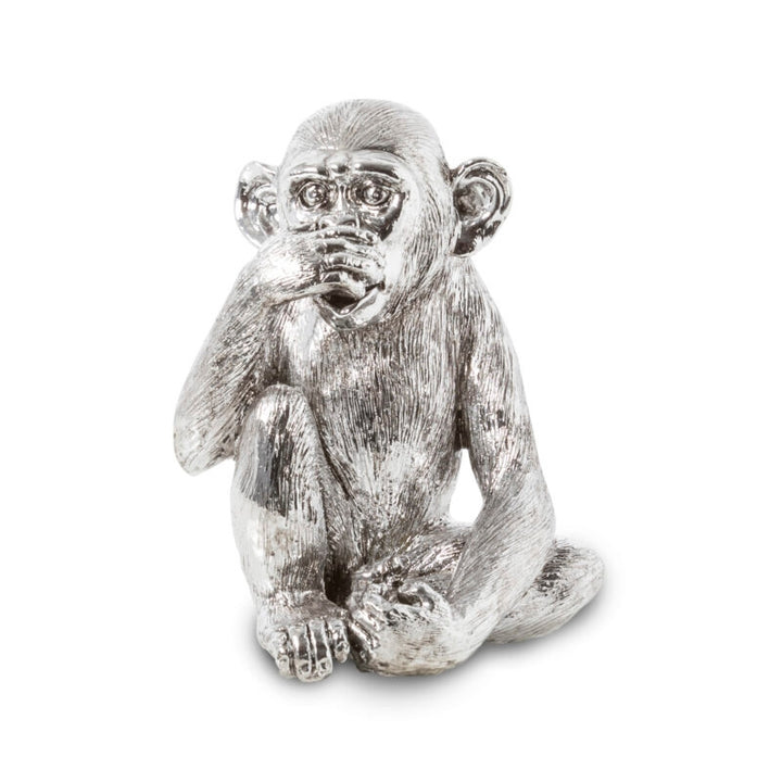 Electroplated Speak No Evil Monkey Ornament