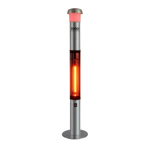 Fogo & Chama® Electric Outdoor Patio Heater with LED and Bluetooth Speaker