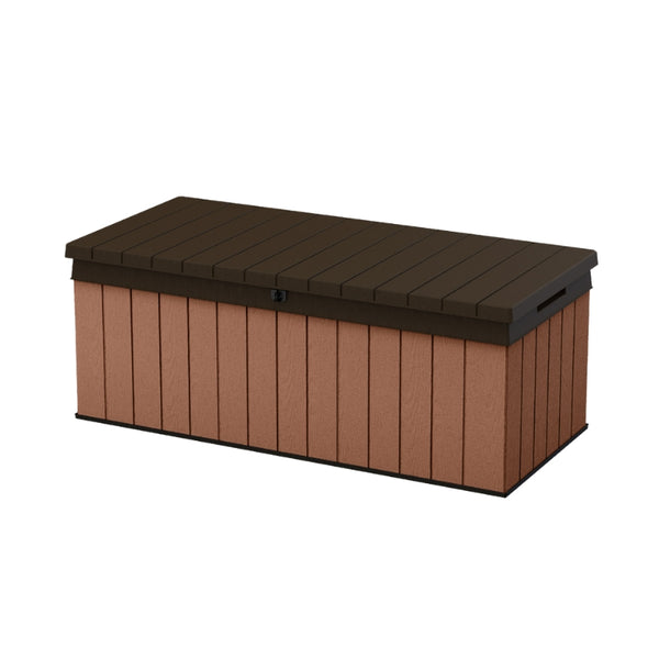 Keter Darwin Wood Effect 5x2 Garden Storage Bench Box 380L