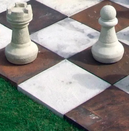 Lucas Stone Square Chess Board Sandstone