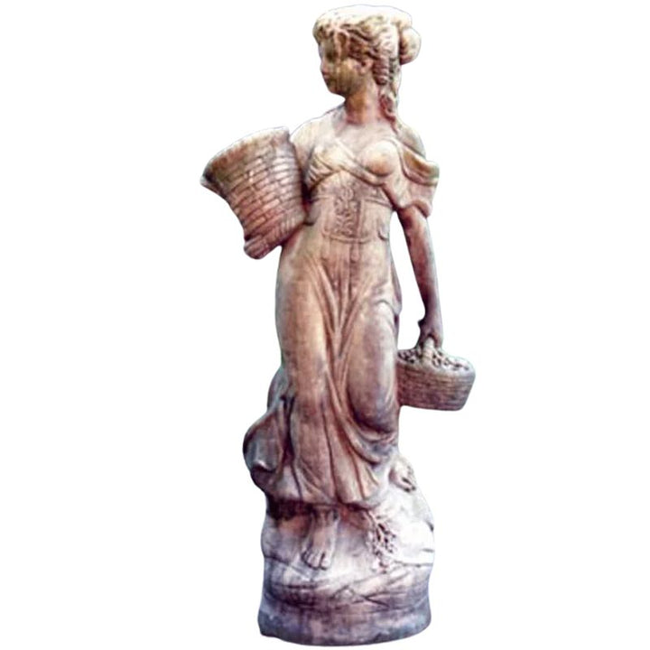 Lucas Stone Country Girl Garden Statue