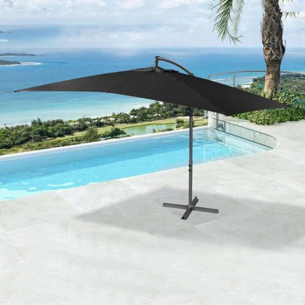Nova Barbados Cantilever Parasol 3m X 2m Rectangular Black