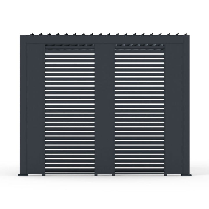 Nova Titan Aluminium Pergola 31cm Solid Side Wall Panel - Grey