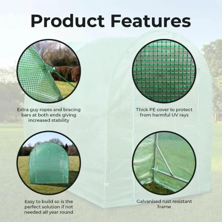 Polytunnel Greenhouse 25mm Heavy-Duty 100% Waterproof