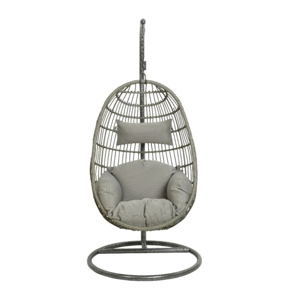 Kaemingk Corsica Wicker Egg Chair Grey -  95cm