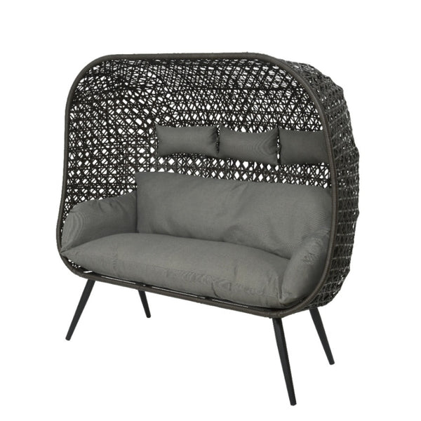 Kaemingk Palermo 3 Seater Standing Egg Chair Dark Grey - 168cm