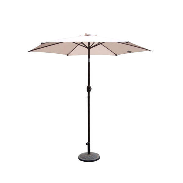 Pagoda Crank & Tilt Parasol Beige with a Steel-Coated Pole - 3m