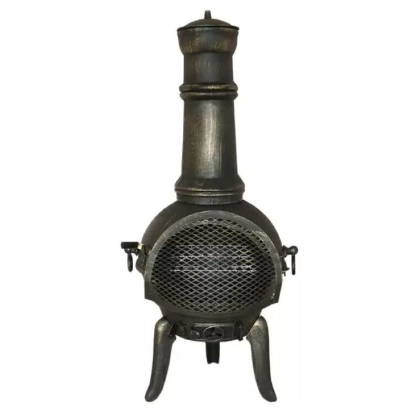 Cast Iron Chiminea - Patio Heater with FREE Rain Cover Included