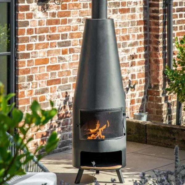 Laguna Outdoor Chiminea with Pizza Shelf