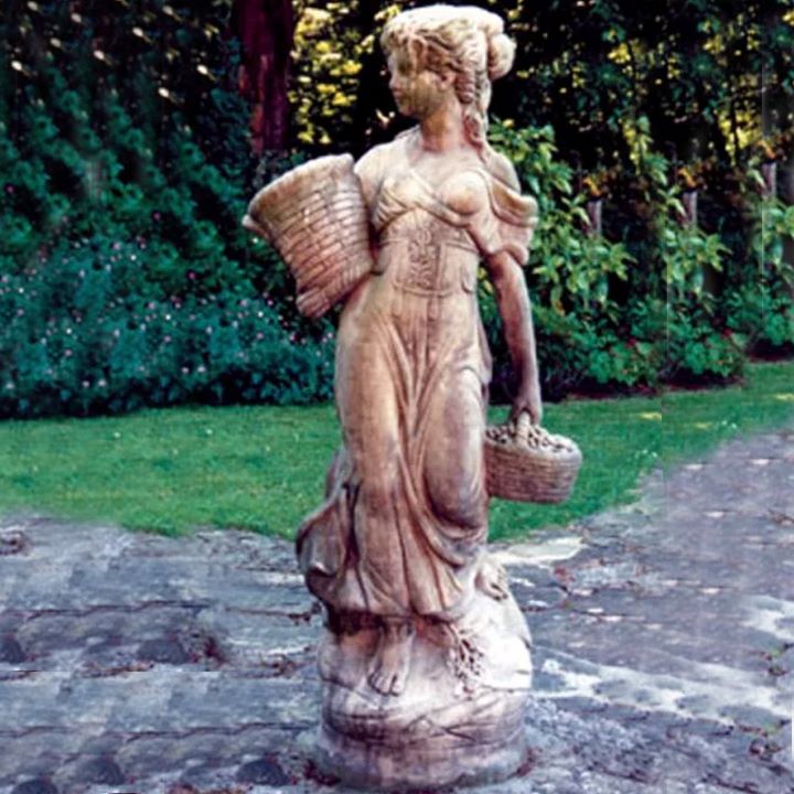 Lucas Stone Country Girl Garden Statue