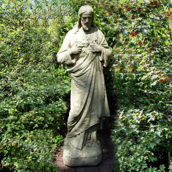 Lucas Stone Sacred Heart Garden Statue